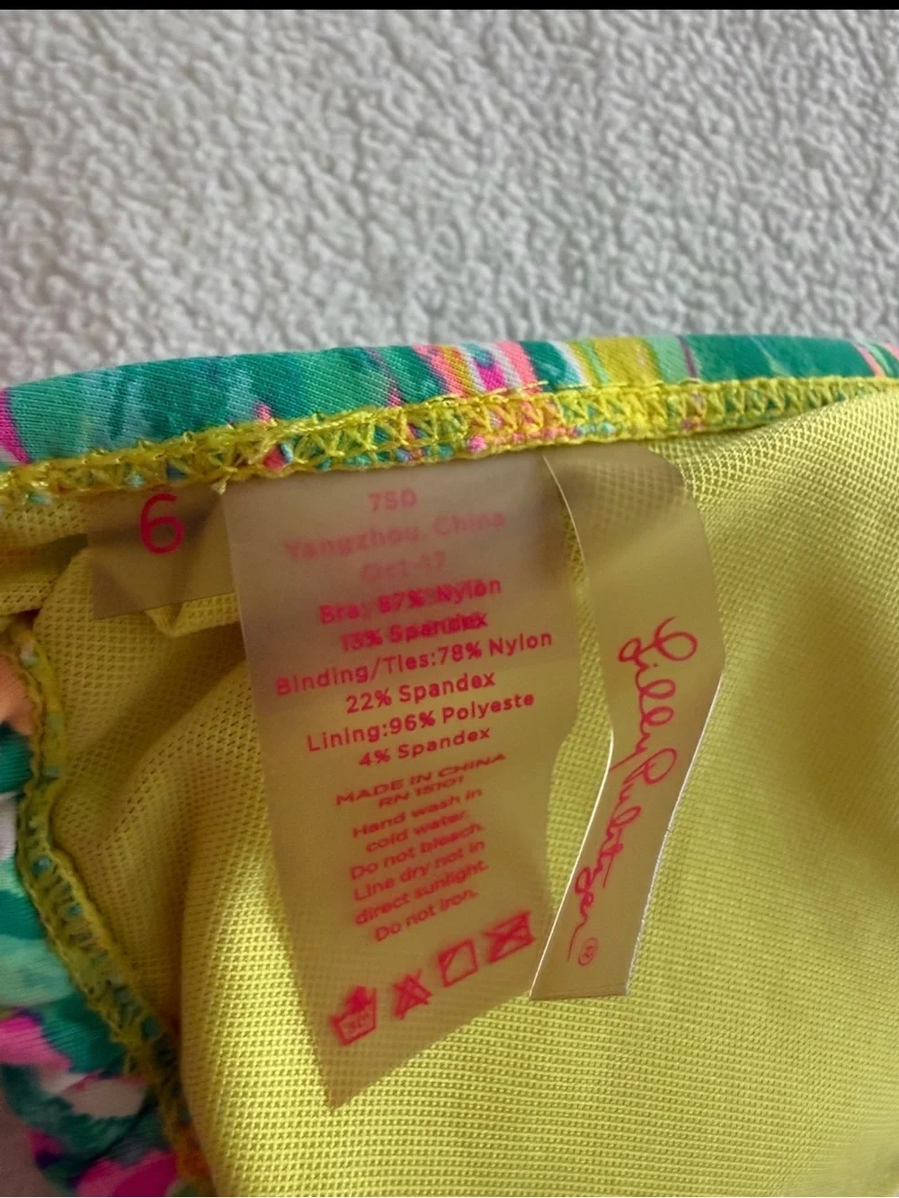 Lilly Pulitzer Bikini Set Size 6 Tropical Floral Halter Foldover Bottoms